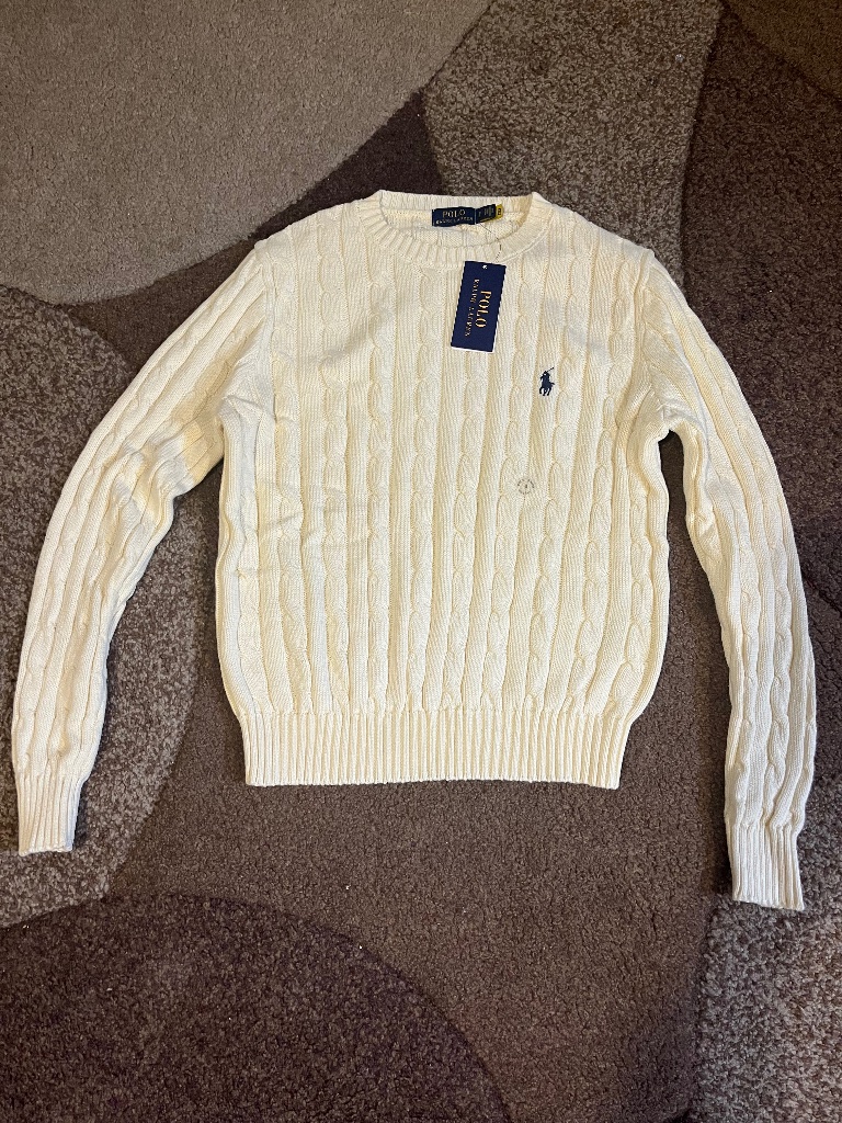Men’s Polo Cable Knit Sweater